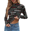 Atlanta Falcons Women's Mesh T-shirt red black football outfit back view