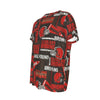 cleveland-browns-mens-round-neck-short-sleeve-t-shirt brown orange football outfit back view