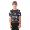 Baltimore Ravens  Kid's T-shirt purple black football outfit back view