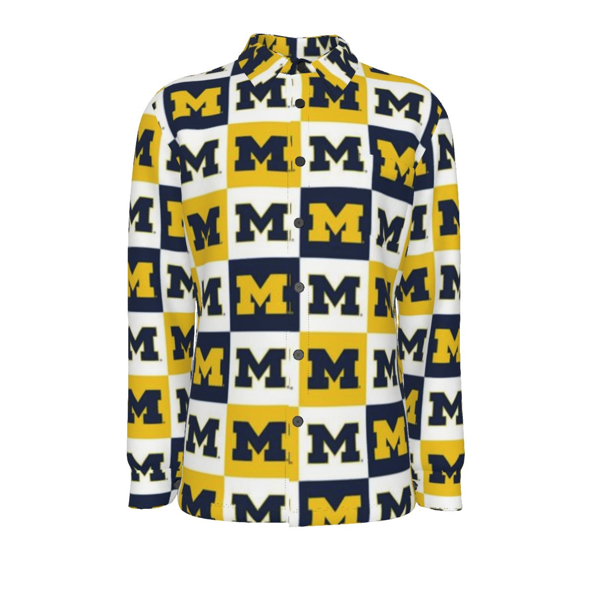 Michigan Wolverines Men's Long Sleeve Shirt White varsity sports apparel