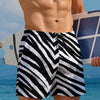 Las Vegas Football Zebra Men's Beach Shorts – Black and White Game Day Streetwear – fan gear, football shirt, image 1.0