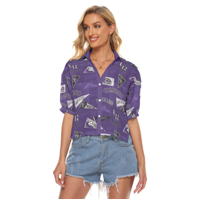 Colorado Rockies Women's V-neck Shirts colorado rockies baseball fan apparel mountain game day outfit