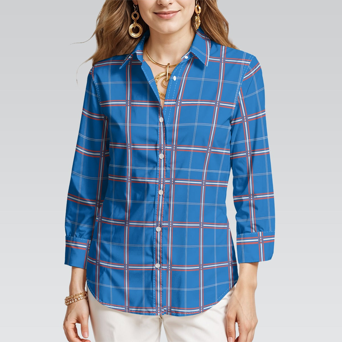 kansas jayhawks tartan plaid women shirt women tartan plaid game day fashion