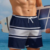 Dallas Football Striped Men's Beach Shorts – casual fan outfit, sportswear style, image 1.0
