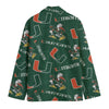 White Smoke Miami Football Suit Green Blazer – Premium College Game Day Jacket