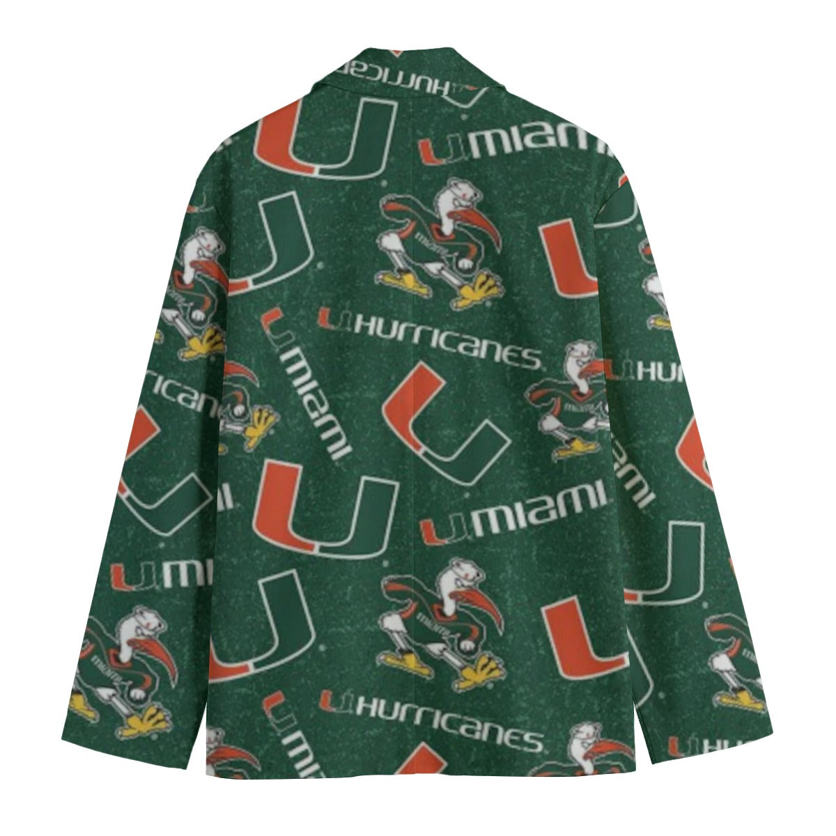 White Smoke Miami Football Suit Green Blazer – Premium College Game Day Jacket