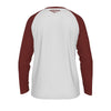 Light Gray Charlotte North Carolina Red White Long Sleeve Shirt – Vintage Varsity Athletic Raglan Tee