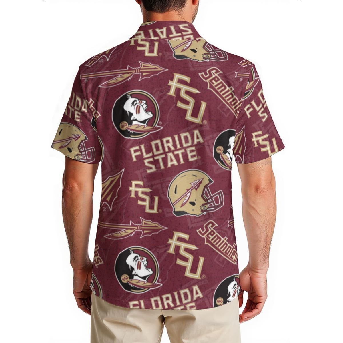 Florida State Seminoles Men's Hawaiian Shirt|150GSM - ACC football apparel varsity sportswear product image 2.0