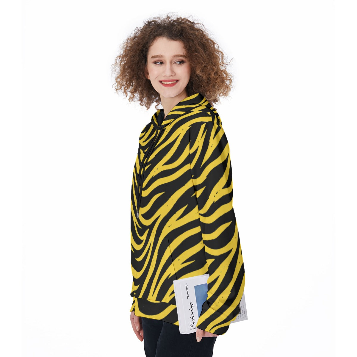 White Smoke Pittsburgh Football Yellow Black Zebra Women’s Pullover Hoodie – Game Day Streetwear