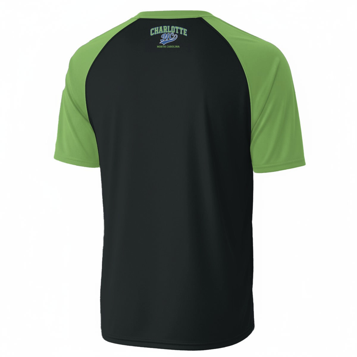 Dark Slate Gray Charlotte NC Black Green Varsity T Shirt – Modern North Carolina Athletic Graphic Tee