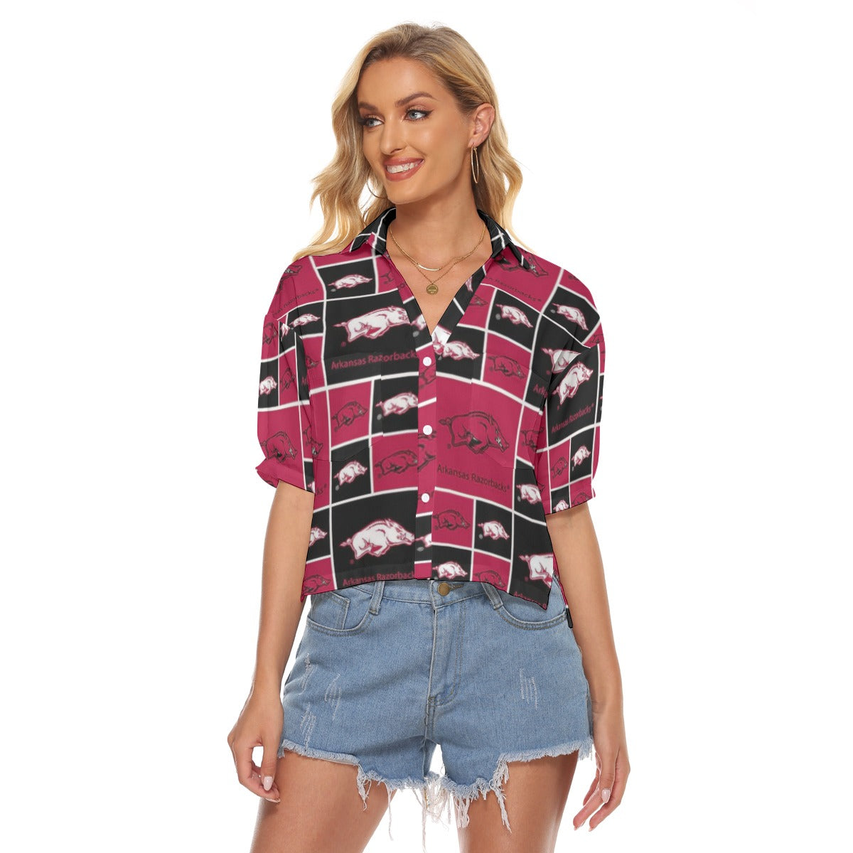 Arkansas Razorbacks Women's V-neck Shirts varsity sportswear product image 1.0