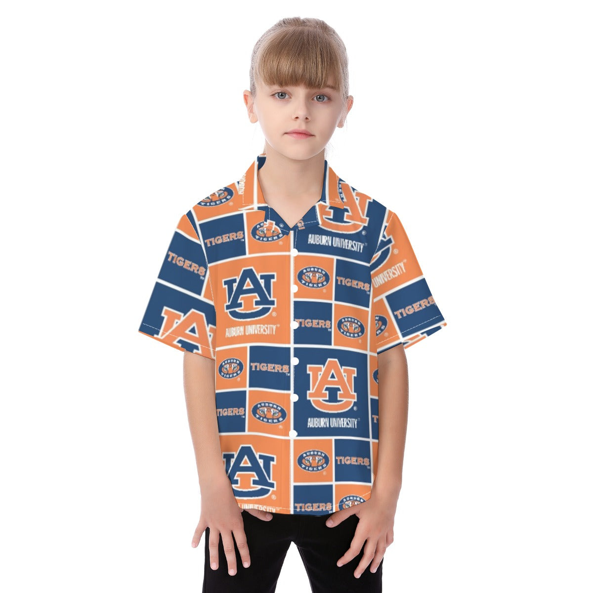 Auburn Tigers Kid's Hawaiian Vacation Shirt - Auburn aesthetic tee varsity sportswear product image 1.0