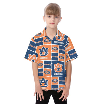 Auburn Tigers Kid's Hawaiian Vacation Shirt - Auburn aesthetic tee varsity sportswear product image 1.0