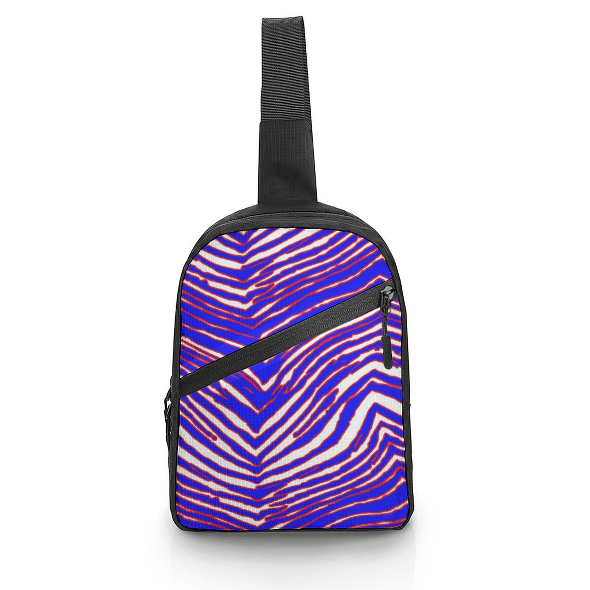 White Smoke Folding chest bag – Red Blue White Zebra Game Day Style