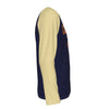 White Smoke Charlotte NC Est 1768 Long Sleeve Varsity Shirt – Navy Gold North Carolina Raglan