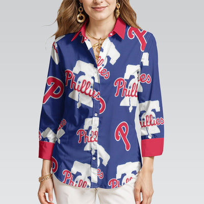 Philadelphia Phillies Women's 3/4 Sleeve Shirt philadelphia phillies baseball fan apparel game day outfit