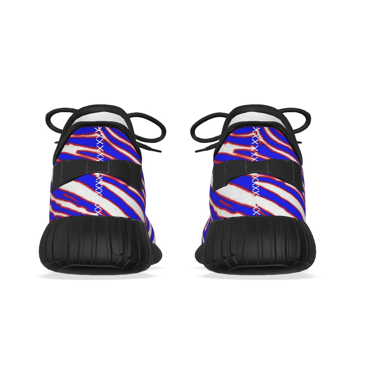 Buffalo football Coconut Shoes – Red Blue White Zebra Game Day Style