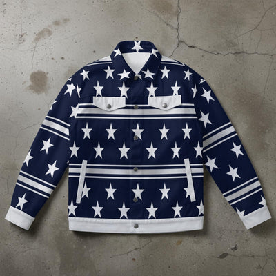 Dallas Football Star Stripe Jacket – Game Day Streetwear – casual fan outfit, game day outfit, image 1.0