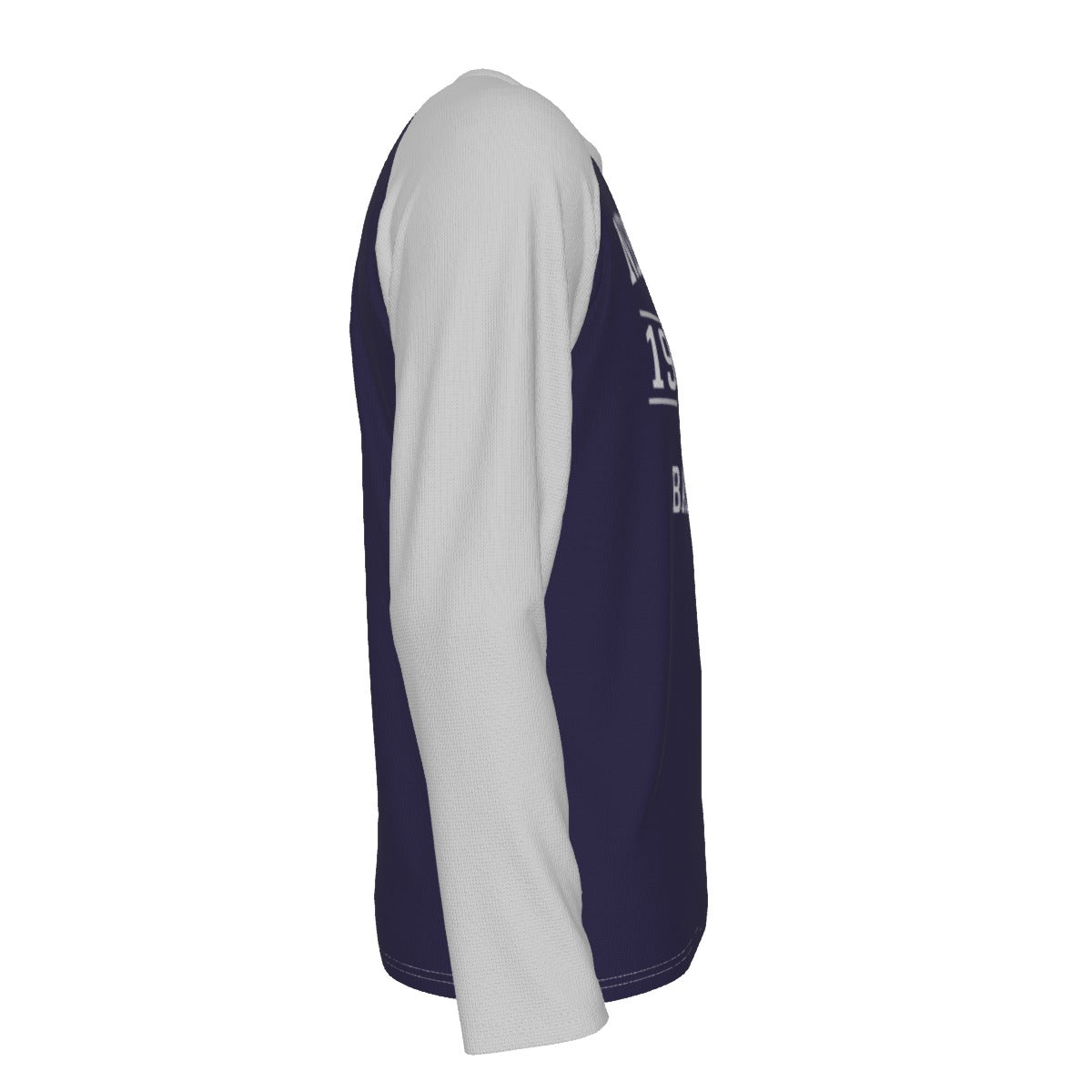 Gray New York Baseball Raglan Long Sleeve Shirt – Navy and Light Gray Heritage Athletic Tee Est. 1903