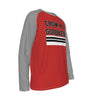White Smoke Chicago Hockey Crow My Goodness Shirt – Funny Red and Gray Long Sleeve Raglan Game Day Tee