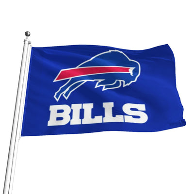 White Smoke Buffalo football Print Flag – Red Blue White Zebra Game Day Style