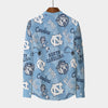 North Carolina Chapel Hill Tar Heels Stand Collar Shirt With Long Sleeve|110GSM Imitation Flax - ACC football apparel varsity sportswear product image 2.0