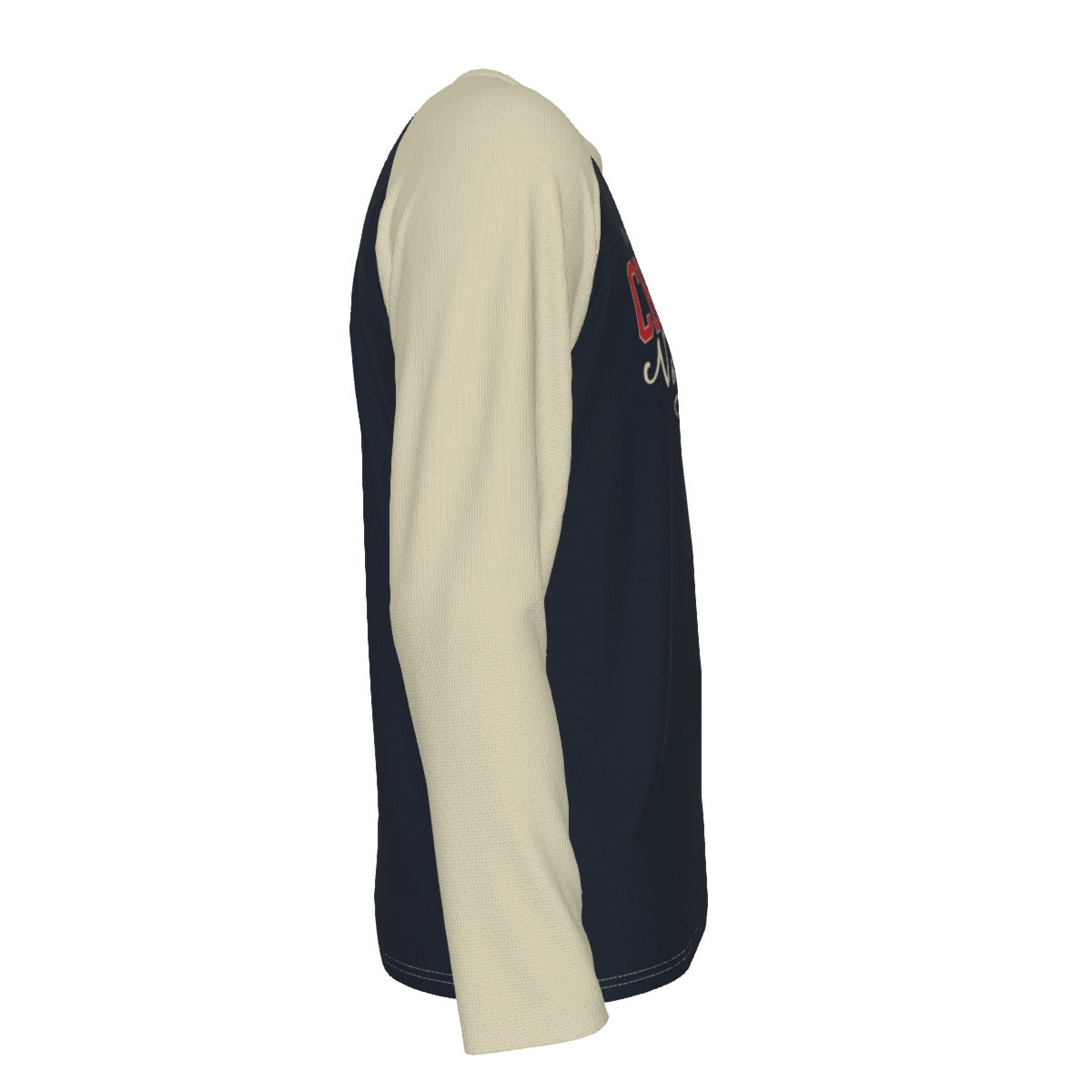 White Smoke Charlotte North Carolina Long Sleeve Shirt – Navy Cream Vintage Varsity College Tee