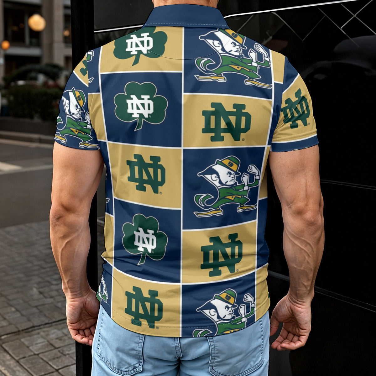 Notre Dame - Fighting Irish Men's Polo Shirt White varsity sports apparel