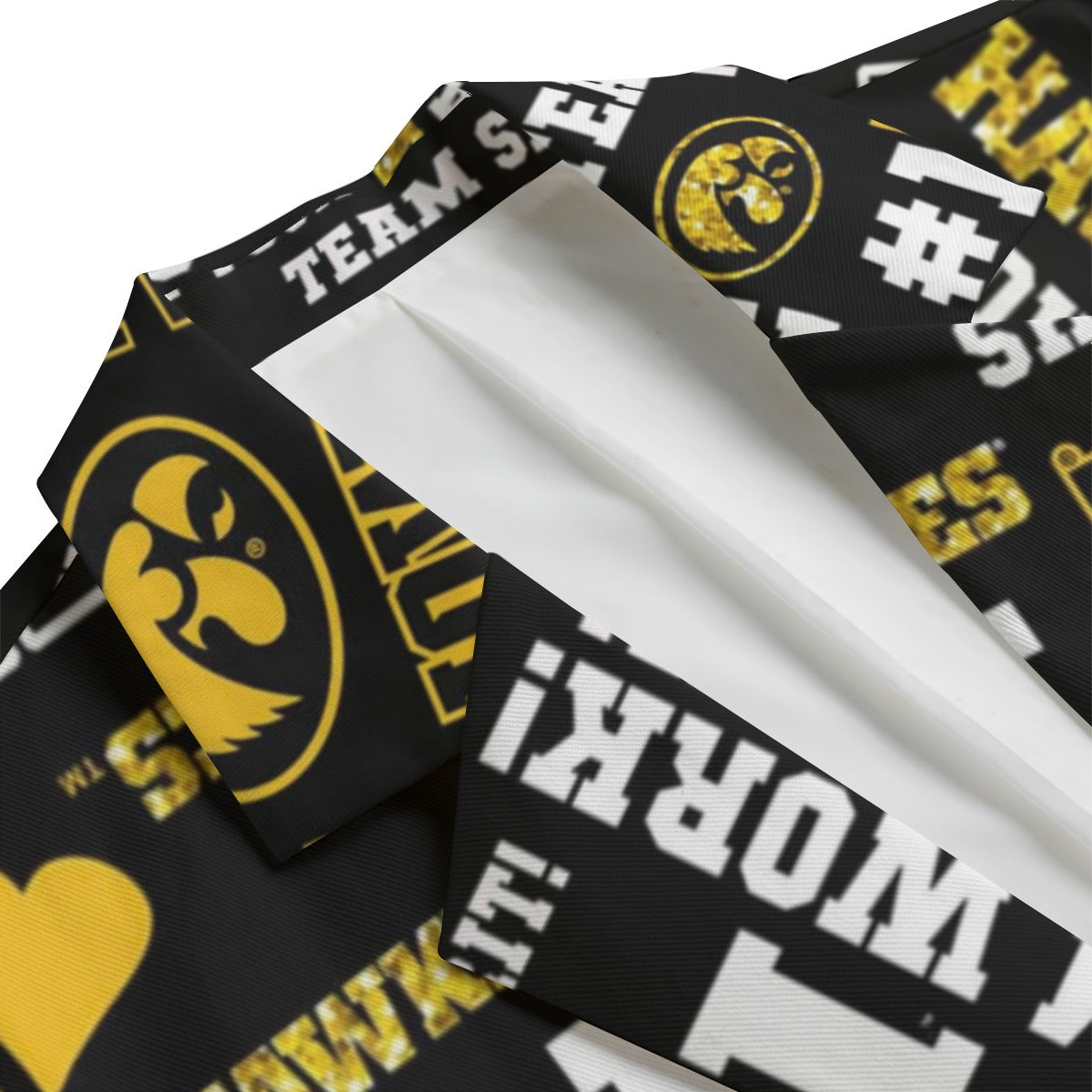 White Smoke Iowa Football Suit Blazer – Premium College Game Day Jacket