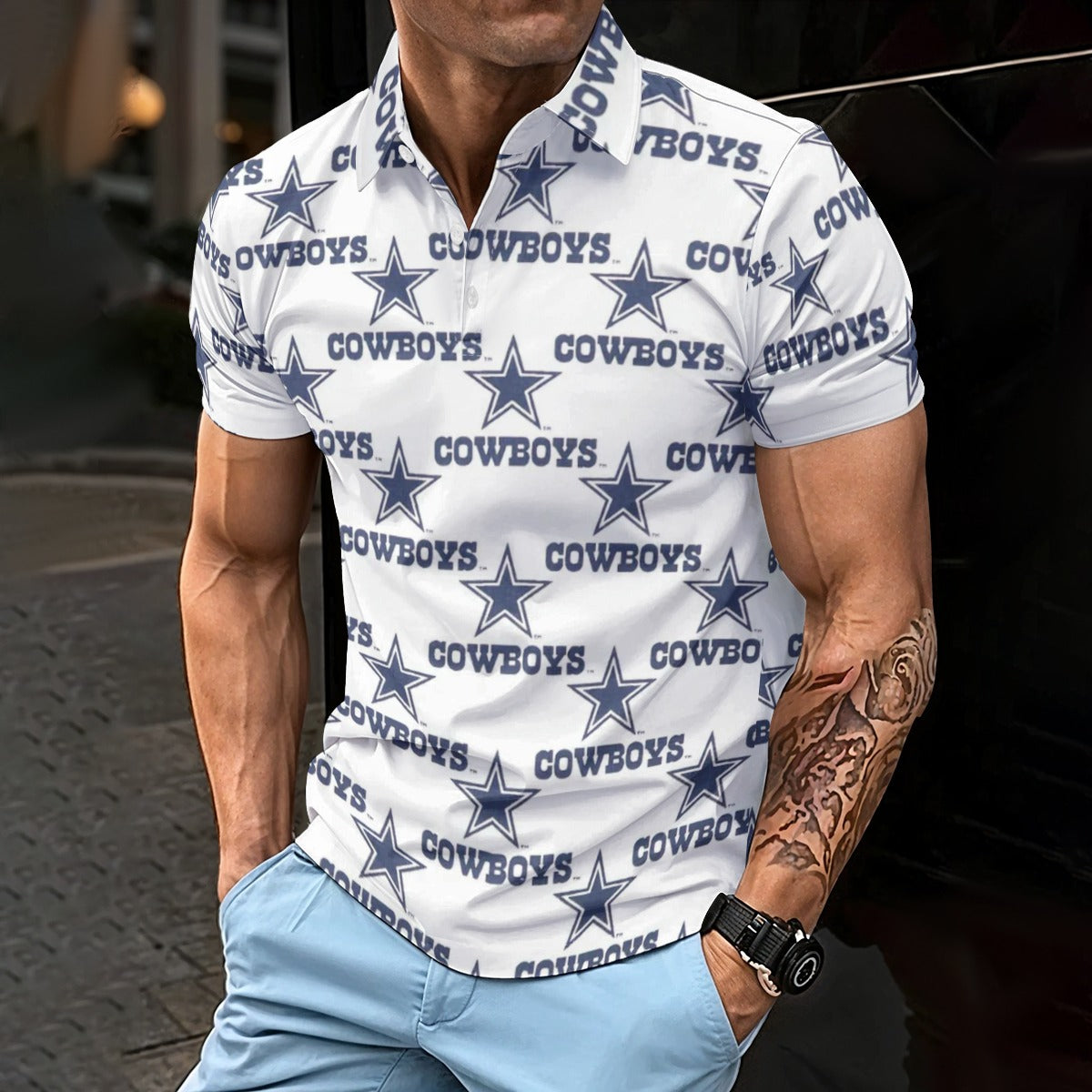 Dallas Cowboys Men's Polo Shirt – breathable comfort wear, casual fan outfit, image 534