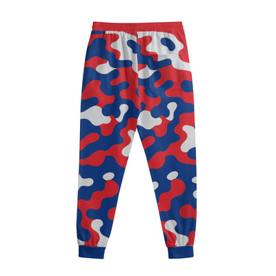 Buffalo football camo Men's Sweatpants With Waistband – Red Blue White Game Day Style – nfl fan apparel, breathable comfort wear, image 1.0