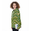 White Smoke Green Bay Football Zebra Women’s Pullover Hoodie – Yellow Green Game Day Streetwear