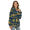 Notre Dame - Fighting Irish Women's Borg Fleece Hoodie With Half Zip White varsity sports apparel