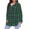 Notre Dame Fighting Irish Green Navy Gold Plaid Womens Shirt With Long Sleeveplus Size 7 green navy gold plaid women fashion apparel