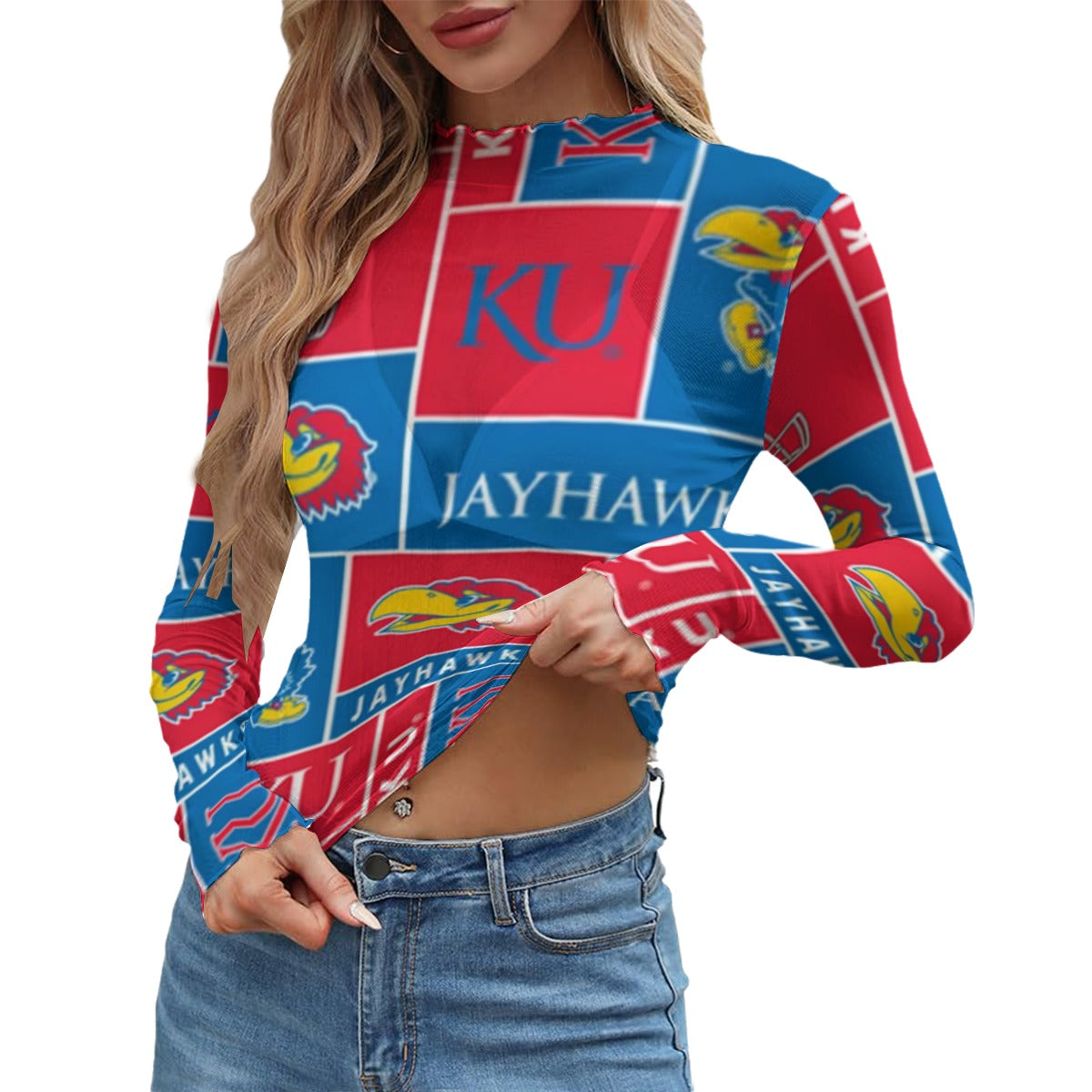 Kansas Jayhawks Women's Mesh T-shirt varsity sportswear product image 1.0