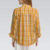 Tennessee Volunteers Orange White Plaid Womens Mid Length Sleeve Shirt 1 orange white plaid women fashion apparel