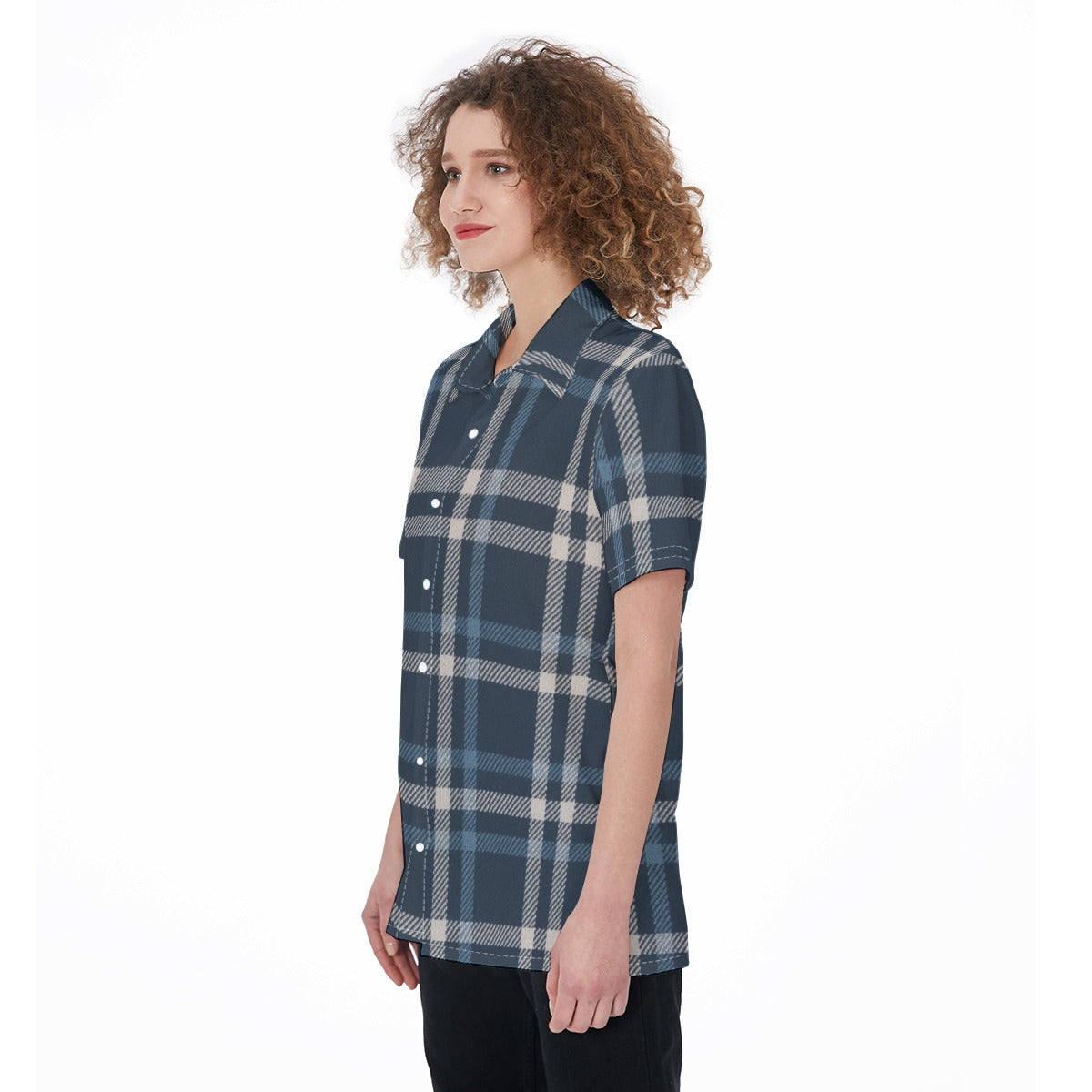 women huskies plaid football fashion top