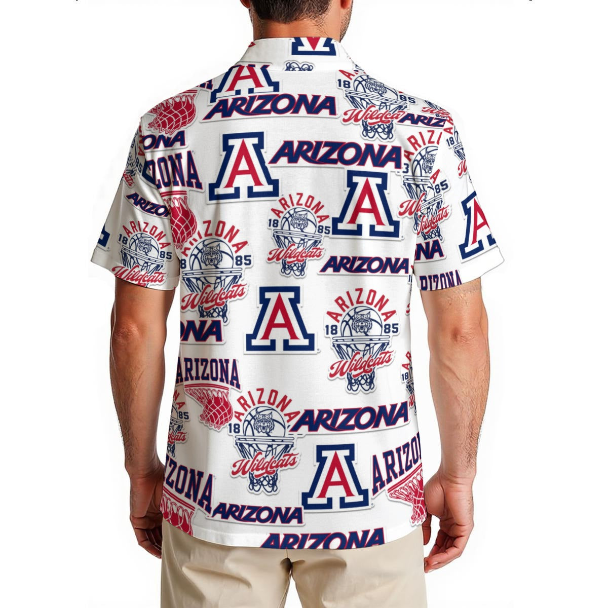 Arizona Wildcats Men's Hawaiian Shirt|150GSM streetwear fashion product image 2