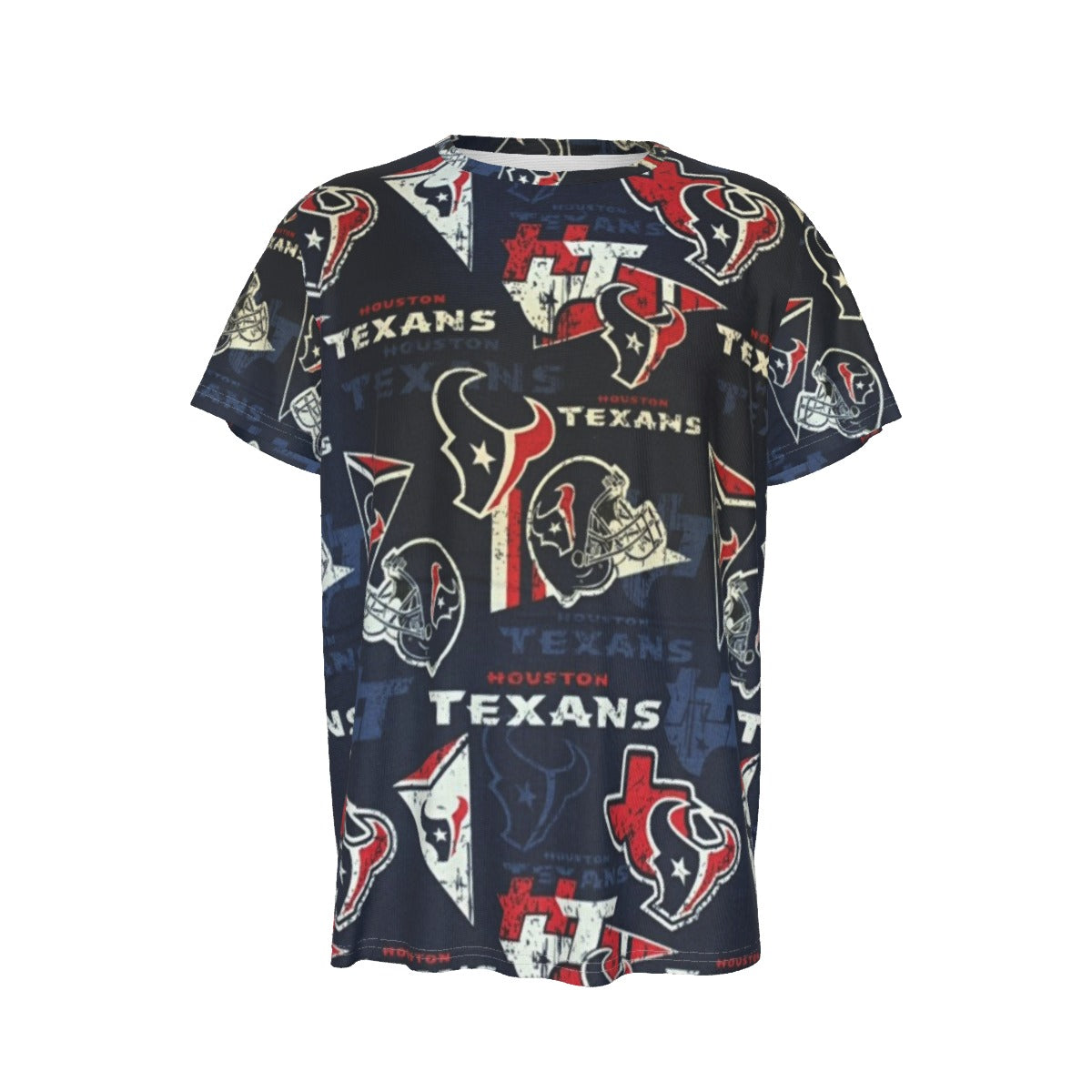 Houston Texans  Short Sleeve T-Shirt navy red football back view game day look