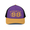 White Smoke Unisex Trucker Hat With Black Half-mesh