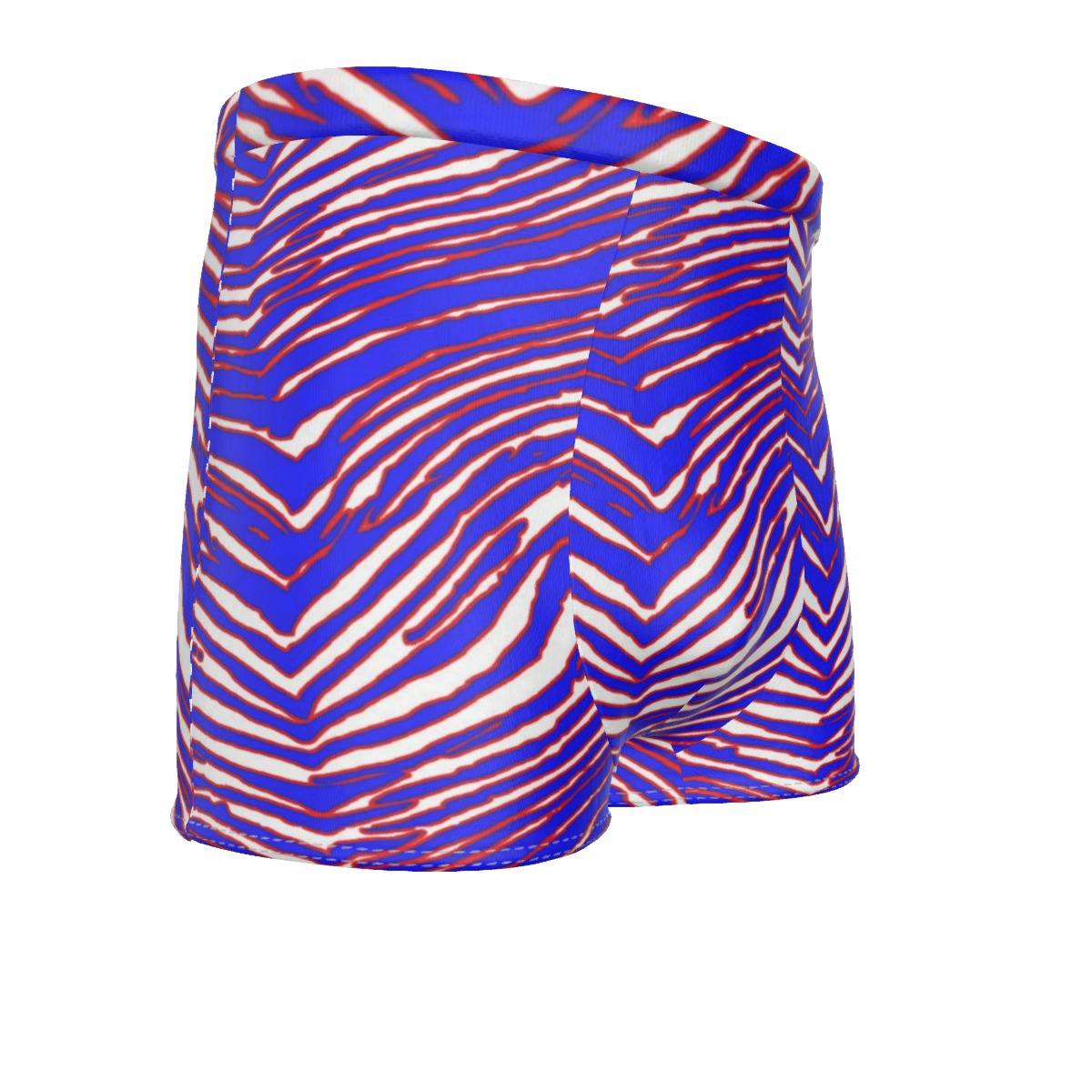 White Smoke All-Over Print Men's Boxer Briefs – Red Blue White Zebra Game Day Style