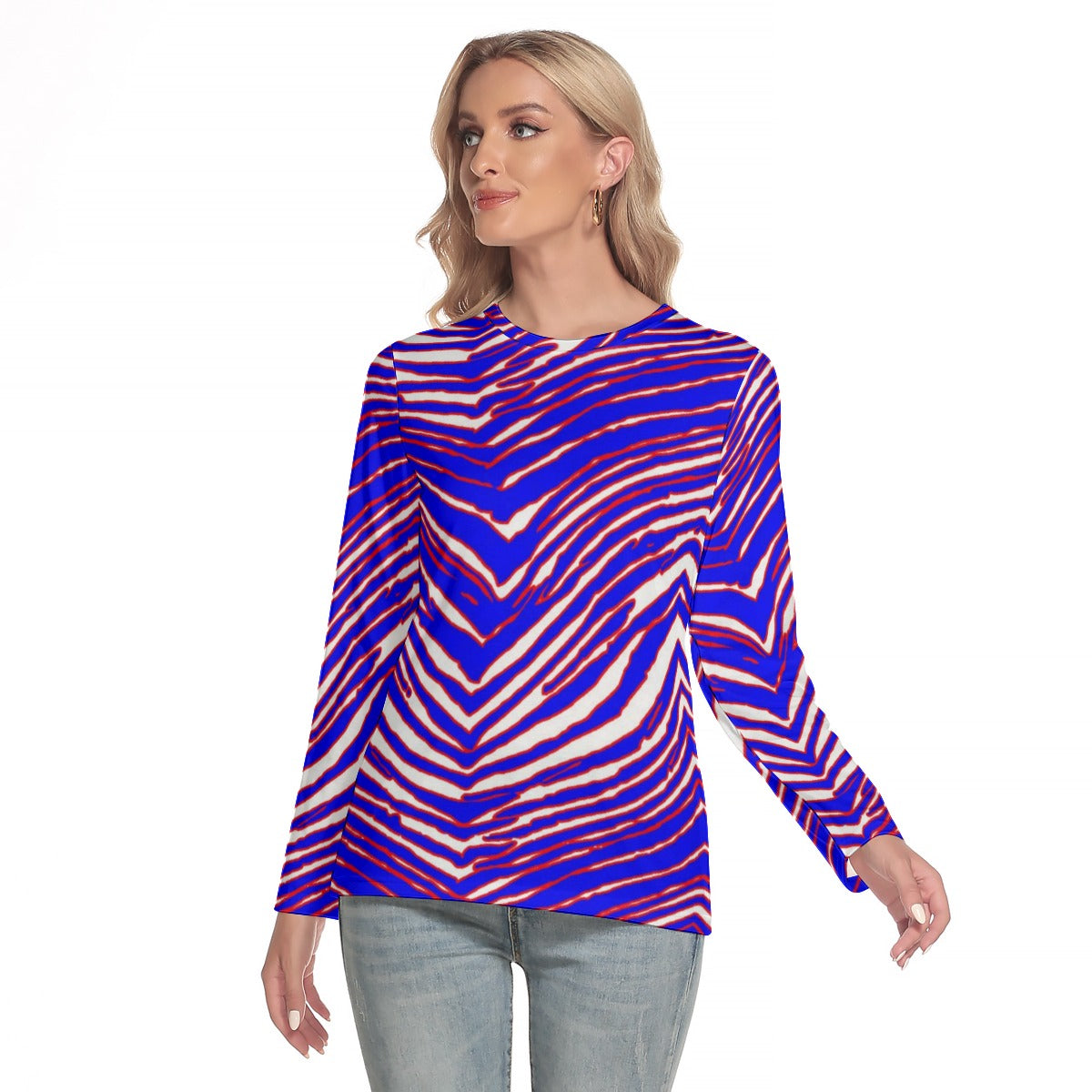 Buffalo Football Women’s O-Neck Long Sleeve T-Shirt – Classic Game Day Essential – sportswear style, sportswear style, image 1.0
