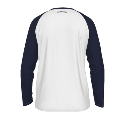 Lavender Los Angeles Long Sleeve Raglan Shirt – Classic Varsity College Style Tee