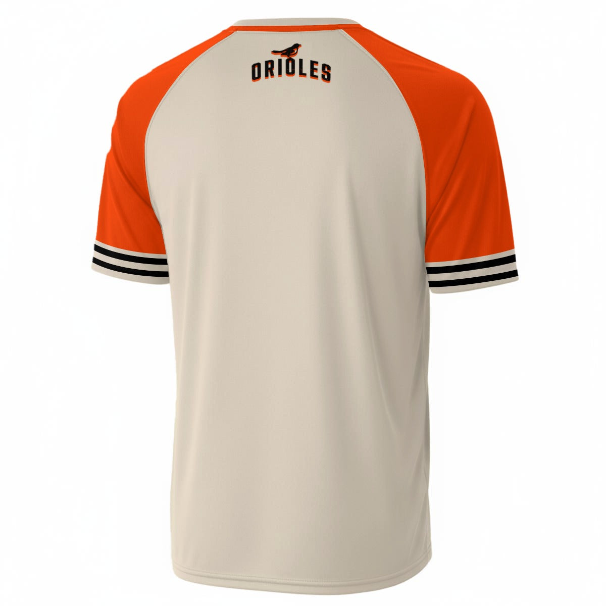Cream Orange Baseball Jersey Orioles Style – Vintage Bird Logo Game Day Outfit