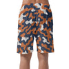 White Smoke Chicago Football Camo Athletic Shorts for Men – Navy Orange Game Day Shorts