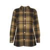 central florida knights tartan plaid black gold women's elastic-back shirt women tartan plaid game day shirt