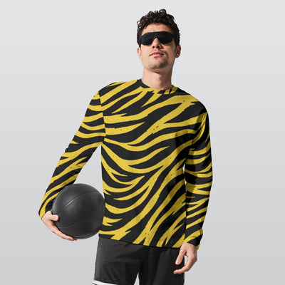 Pittsburgh Football Yellow Black Zebra Long Sleeve T-Shirt | 190GSM Cotton – breathable comfort wear, game day outfit, image 1.0