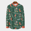 Miami Hurricanes Stand Collar Shirt With Long Sleeve|110GSM Imitation Flax - ACC football apparel varsity sportswear product image 1.0