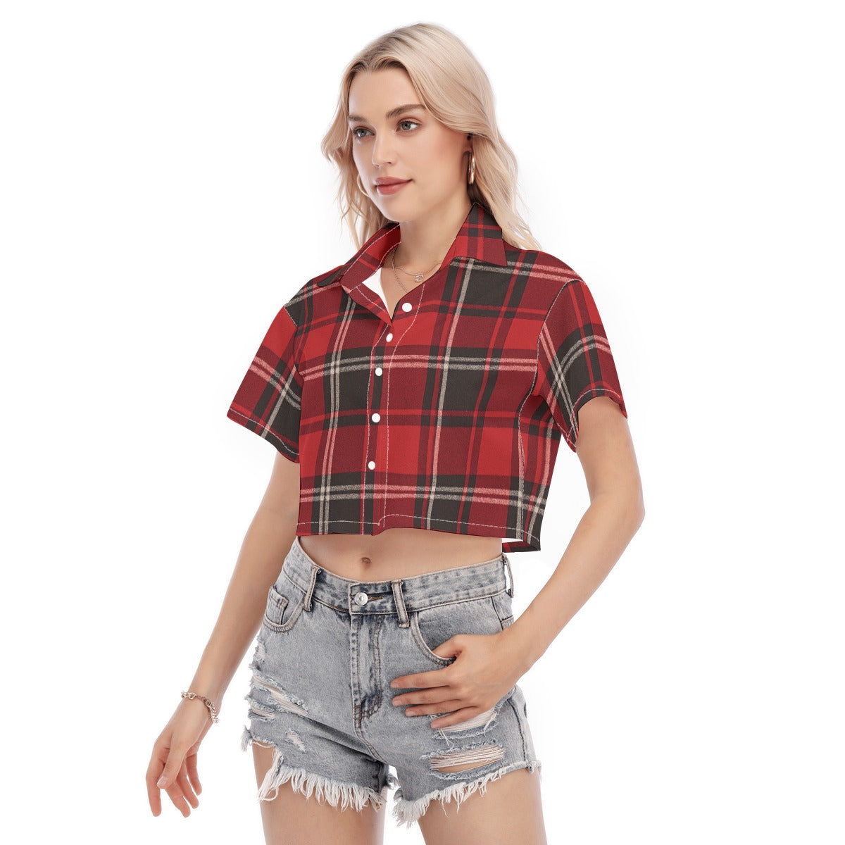 women razorbacks plaid game day shirt