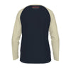 Dark Slate Gray Charlotte North Carolina Long Sleeve Shirt – Navy Cream Vintage Varsity College Tee